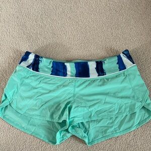 lululemon athletica Teal and Blue Athletic Shorts